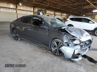 2021 Nissan Sentra SR with VIN 3N1AB8DV5MY308945, listed as a Copart auction lot 46345205 with 33,674 mi miles and Salvage Title. Bid and sale history available at DreamBid. Image 4.