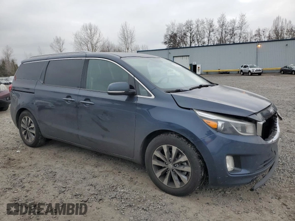 2016 Kia Sedona SX with VIN KNDMC5C10G6147873, listed as a Copart auction lot 43356985 with 133,356 mi miles and Salvage Title. Bid and sale history available at carsss.com. Image 4.