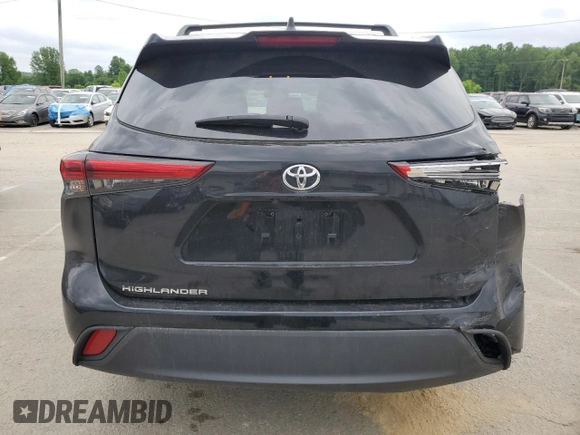 2023 Toyota Highlander L with VIN 5TDKDRAH7PS510309, listed as a Copart auction lot 57307045 with 57,410 mi miles and Salvage title. Bid and sale history available at DreamBid. Image 6.