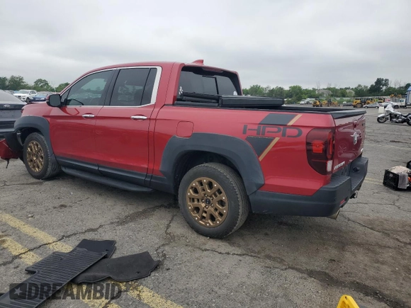 2021 Honda Ridgeline RTL-E with VIN 5FPYK3F73MB017991, listed as a Copart auction lot 61307225 with 33,308 mi miles and Salvage title. Bid and sale history available at DreamBid. Image 2.