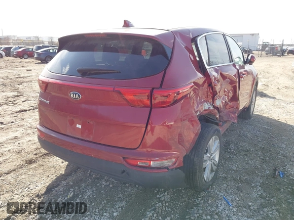 2017 Kia Sportage LX with VIN KNDPMCACXH7242679, listed as a IAAI auction lot 41448863 with 94,288 mi miles and . Bid and sale history available at DreamBid. Image 4.