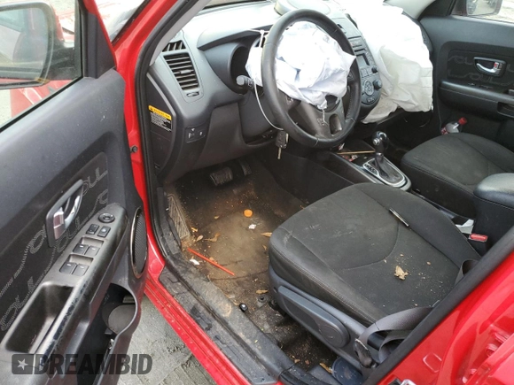 2012 Kia Soul + with VIN KNDJT2A64C7472840, listed as a Copart auction lot 41440155 with 0 mi miles and Salvage Title. Bid and sale history available at carsss.com. Image 8.