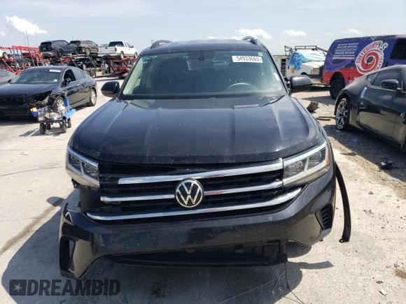 2021 Volkswagen Atlas SE with VIN 1V2WR2CA2MC575199, listed as a Copart auction lot 54933665 with 101,709 mi miles and Salvage title. Bid and sale history available at DreamBid. Image 5.