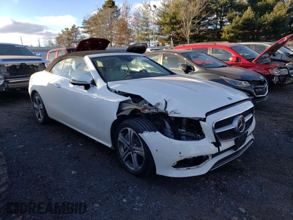 2018 Mercedes-Benz E-Class E 400 with VIN WDD1K6GB0JF038955, listed as a Copart auction lot 87763285 with 55,576 mi miles and Salvage Title. Bid and sale history available at carsss.com. Image 4.