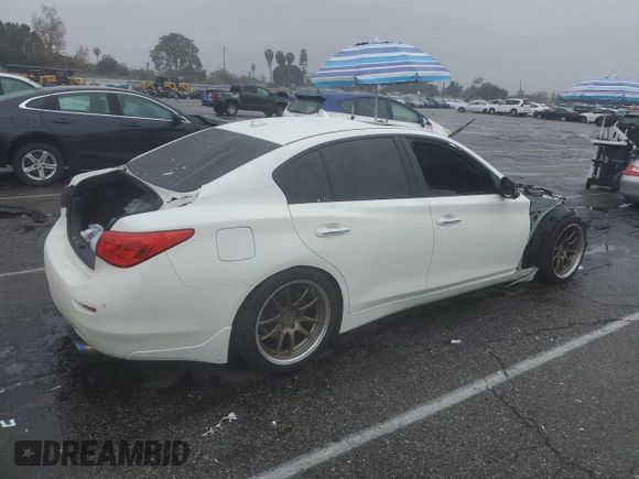 2017 Infiniti Q50 Sport with VIN JN1EV7AP5HM743157, listed as a Copart auction lot 45171125 with 69,641 mi miles and Salvage title. Bid and sale history available at DreamBid. Image 3.