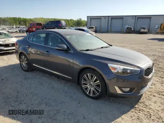 2014 Kia Cadenza Premium z VIN KNALN4D7XE5134065, wystawiony jako Copart lot #53202315 z przebiegiem 135 282 mil mil oraz Czysty tytuł • Clean title. Historia ofert i sprzedaży dostępna na DreamBid. Obrazek 4.