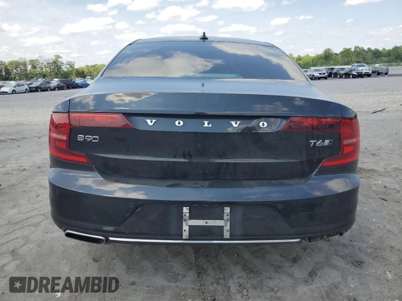 2019 Volvo S90 Inscription with VIN LVYA22ML9KP110238, listed as a Copart auction lot 61596184 with 92,529 mi miles and Salvage Title. Bid and sale history available at carsss.com. Image 6.