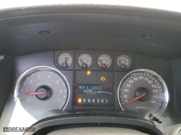 2010 Ford F-150 XL with VIN 1FTFW1EV0AFB95969, listed as a Copart auction lot 53694455 with 253,781 mi miles and Salvage Title. Bid and sale history available at carsss.com. Image 9.