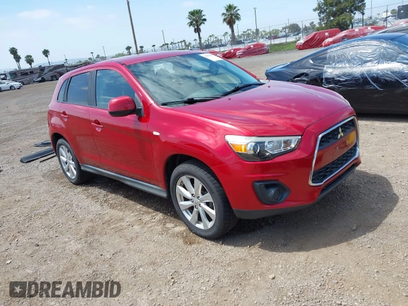 2014 Mitsubishi Outlander Sport ES with VIN 4A4AP3AU0EE014454, listed as a IAAI auction lot 42014902 with 129,189 mi miles. Bid and sale history available at carsss.com. Image 1.