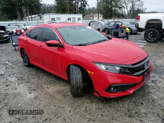 2020 Honda Civic Sedan Sport with VIN 2HGFC2F81LH524883, listed as a Copart auction lot 50175745 with 54,751 mi miles and Salvage Title. Bid and sale history available at carsss.com. Image 11.