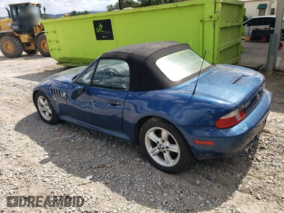 2000 BMW Z3 2.5L with VIN 4USCH9344YLG05011, listed as a Copart auction lot 73979264 with 91,684 mi miles and Salvage Title. Bid and sale history available at carsss.com. Image 2.