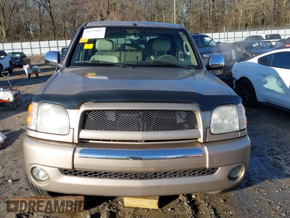 2004 Toyota Tundra SR5 with VIN 5TBET341X4S435475, listed as a IAAI auction lot 41772817 with 286,097 mi miles and . Bid and sale history available at DreamBid. Image 12.