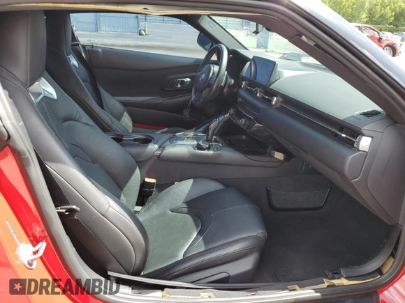 2020 Toyota GR Supra 3.0 with VIN WZ1DB4C09LW026422, listed as a Copart auction lot 65438704 with 58,505 mi miles and Salvage Title. Bid and sale history available at carsss.com. Image 10.