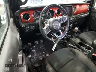 2021 Jeep Wrangler Rubicon with VIN 1C4HJXCG8MW663191, listed as a Copart auction lot 46419825 with 43,894 mi miles and Salvage title. Bid and sale history available at DreamBid. Image 8.