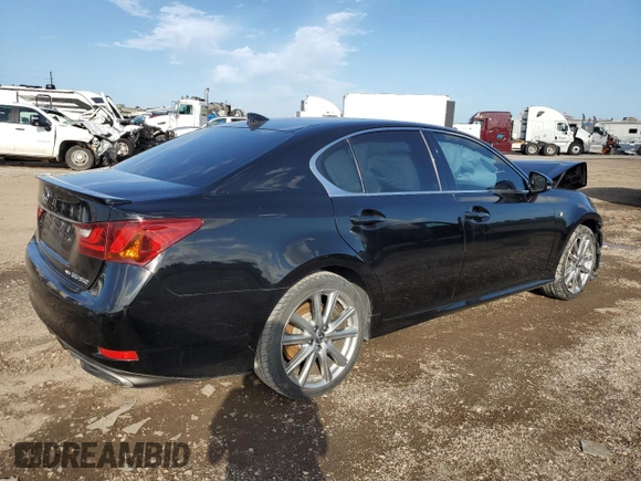 2015 Lexus GS 350 with VIN JTHCE1BL0FA008659, listed as a Copart auction lot 65385394 with 79,399 mi miles and Salvage Title. Bid and sale history available at carsss.com. Image 3.