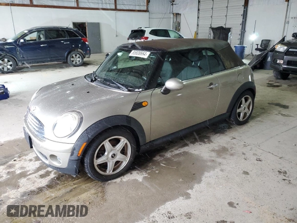 2010 MINI Convertible with VIN WMWMR3C56ATU98122, listed as a Copart auction lot 85808664 with 75,844 mi miles and Clean Title. Bid and sale history available at DreamBid. Image 1.