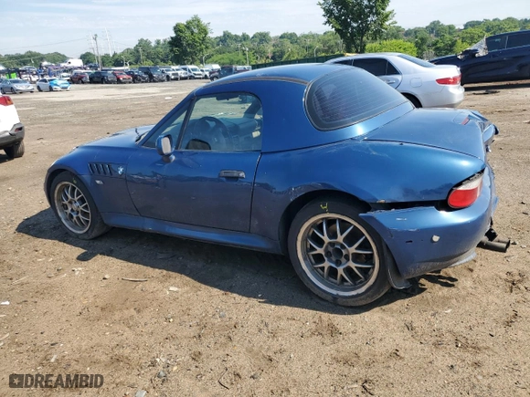 2000 BMW Z3 2.5L with VIN WBACH9341YLF88574, listed as a Copart auction lot 41901735 with 395,118 mi miles and Non Repairable. Bid and sale history available at carsss.com. Image 2.