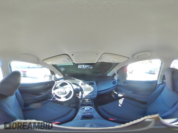 2015 Nissan LEAF S with VIN 1N4AZ0CP6FC332542, listed as a Copart auction lot 88850955 with 47,921 mi miles and Salvage Title. Bid and sale history available at DreamBid. Image 12.