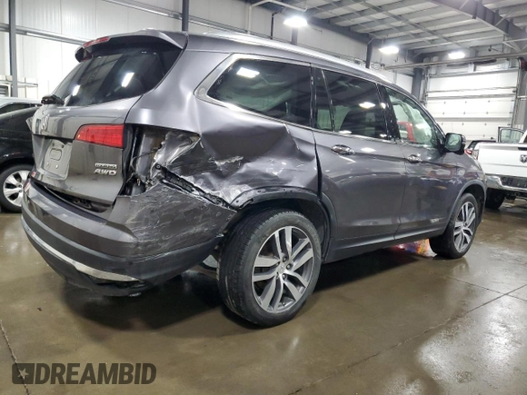 2017 Honda Pilot Touring with VIN 5FNYF6H98HB054733, listed as a Copart auction lot 51088595 with 87,293 mi miles and Salvage Title. Bid and sale history available at carsss.com. Image 3.