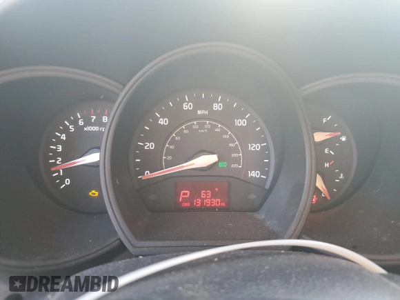 2015 Kia Rio LX with VIN KNADM4A30F6484857, listed as a Copart auction lot 46758725 with 131,930 mi miles and Salvage Title. Bid and sale history available at carsss.com. Image 9.