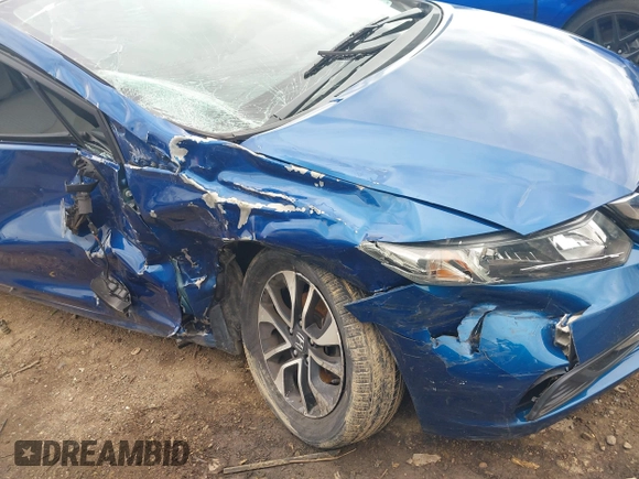 2015 Honda Civic Sedan EX with VIN 19XFB2F84FE020443, listed as a IAAI auction lot 42030422 with Not Provided miles. Bid and sale history available at carsss.com. Image 6.