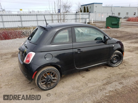 2013 FIAT 500 Pop with VIN 3C3CFFARXDT542148, listed as a Copart auction lot 52289095 with 0 mi miles and Non Repairable. Bid and sale history available at carsss.com. Image 3.