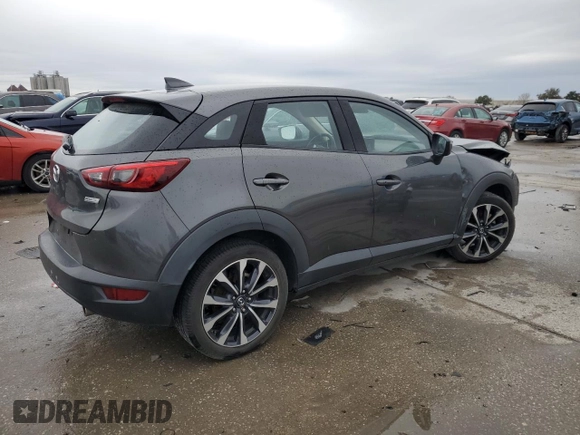 2019 Mazda CX-3 Touring with VIN JM1DKFC73K0412441, listed as a Copart auction lot 89316845 with 56,312 mi miles and Salvage Title. Bid and sale history available at carsss.com. Image 3.