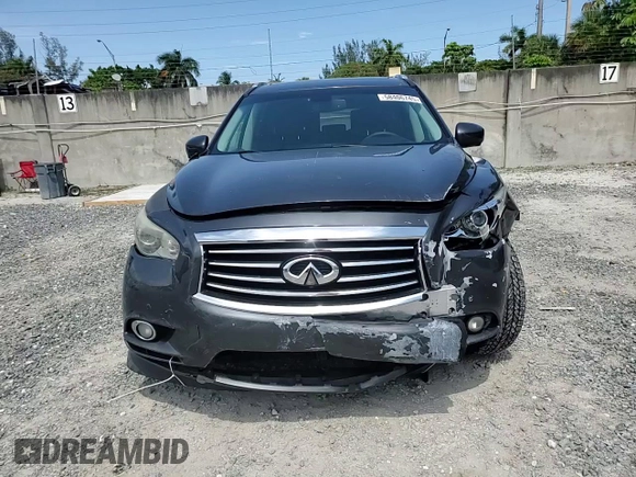 2014 Infiniti QX60 with VIN 5N1AL0MN1EC523322, listed as a Copart auction lot 58406745 with 156,217 mi miles and Salvage title. Bid and sale history available at DreamBid. Image 14.