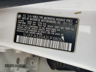2002 BMW X5 3.0i with VIN 5UXFA53542LP38055, listed as a Copart auction lot 71703614 with 143,077 mi miles and Salvage Title. Bid and sale history available at carsss.com. Image 13.
