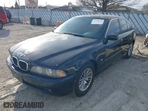 2003 BMW 5 Series 530iA with VIN WBADT63443CK45443, listed as a IAAI auction lot 41380177 with 156,472 mi miles. Bid and sale history available at carsss.com. Image 2.