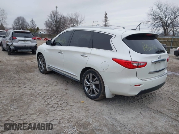 2015 Infiniti QX60 with VIN 5N1AL0MM5FC526488, listed as a IAAI auction lot 41511123 with 118,220 mi miles and . Bid and sale history available at DreamBid. Image 3.