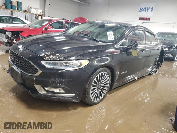 2018 Ford Fusion Hybrid Titanium with VIN 3FA6P0RU3JR153944, listed as a Copart auction lot 50405545 with 170,931 mi miles and Salvage Title. Bid and sale history available at carsss.com. Image 1.
