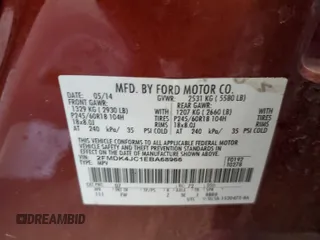 2014 Ford Edge SEL z VIN 2FMDK4JC1EBA68966, wystawiony jako Copart lot #42680905 z przebiegiem 152 433 mil mil oraz Szkoda całkowita • Salvage title. Historia ofert i sprzedaży dostępna na DreamBid. Obrazek 13.