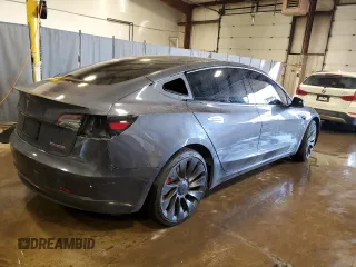 2022 Tesla Model 3 Performance with VIN 5YJ3E1EC6NF107912, listed as a Copart auction lot 46126545 with 31,389 mi miles and Salvage Title. Bid and sale history available at carsss.com. Image 3.