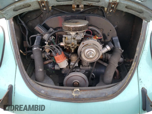 1971 Volkswagen Beetle with VIN 1112947468, listed as a Copart auction lot 46689684 with 33,508 mi miles and Clean Title. Bid and sale history available at DreamBid. Image 11.
