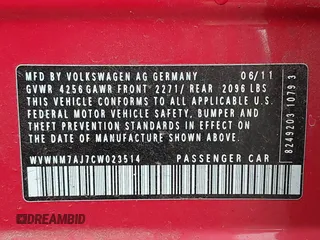 2012 Volkswagen Golf TDI with VIN WVWNM7AJ7CW023514, listed as a IAAI auction lot 41139884 with 110,724 mi miles and . Bid and sale history available at DreamBid. Image 9.