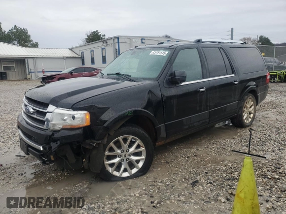 2017 Ford Expedition EL Limited with VIN 1FMJK2AT6HEA31721, listed as a Copart auction lot 43151515 with 144,388 mi miles and Salvage Title. Bid and sale history available at carsss.com. Image 1.