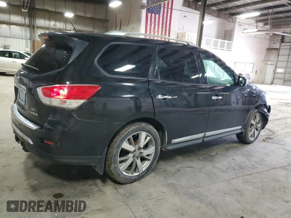 2015 Nissan Pathfinder Platinum z VIN 5N1AR2MM6FC702457, wystawiony jako Copart lot #55302175 z przebiegiem 132 255 mil mil oraz Szkoda całkowita • Salvage title. Historia ofert i sprzedaży dostępna na DreamBid. Obrazek 3.