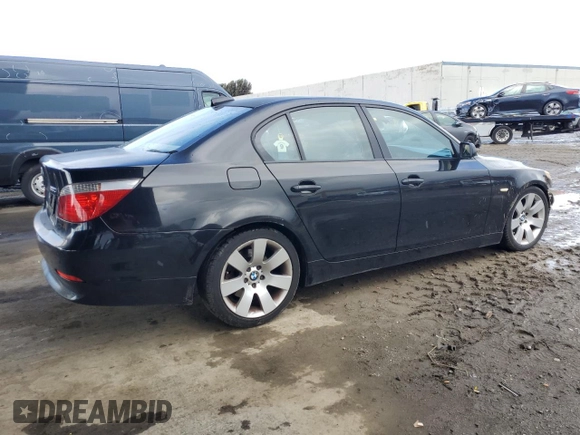 2004 BMW 5 Series 530i with VIN WBANA73534B061028, listed as a Copart auction lot 49221525 with 156,646 mi miles and Salvage Title. Bid and sale history available at DreamBid. Image 3.