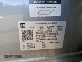 2024 Cadillac XT6 FWD Luxury with VIN 1GYKPAR40RZ744121, listed as a Copart auction lot 86413604 with 7,527 mi miles and Salvage Title. Bid and sale history available at carsss.com. Image 15.