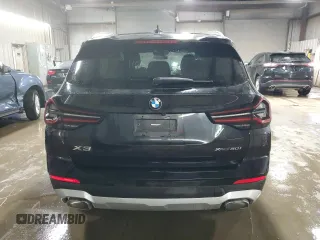 2023 BMW X3 xDrive30i with VIN 5UX53DP07P9S81101, listed as a Copart auction lot 50319775 with 12,378 mi miles and Salvage Title. Bid and sale history available at carsss.com. Image 6.