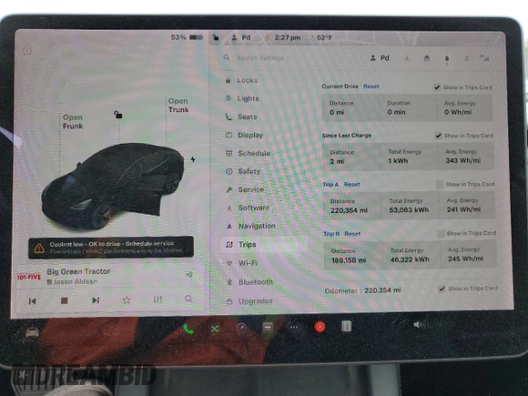 2021 Tesla Model 3 Standard Range Plus z VIN 5YJ3E1EA3MF854008, wystawiony jako Copart lot #49494315 z przebiegiem 220 354 mil mil oraz Tytuł czysty. Historia ofert i sprzedaży dostępna na DreamBid. Obrazek 9.