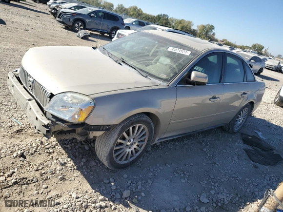 2005 Mercury Montego Premier with VIN 1MEFM42125G610894, listed as a Copart auction lot 76524924 with 137,195 mi miles and Salvage Title. Bid and sale history available at carsss.com. Image 1.