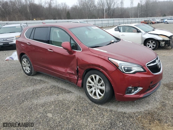 2019 Buick Envision Preferred with VIN LRBFXBSA4KD003985, listed as a Copart auction lot 43929585 with 72,744 mi miles and Salvage Title. Bid and sale history available at carsss.com. Image 4.