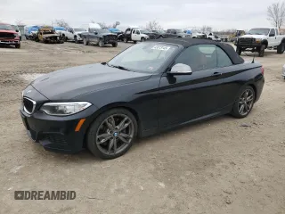 2015 BMW 2 Series M235i with VIN WBA1M1C5XFV393133, listed as a Copart auction lot 43073145 with 96,831 mi miles and Salvage Title. Bid and sale history available at carsss.com. Image 1.