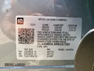 2024 Buick Encore GX Preferred с VIN KL4AMBSL6RB167289, выставлен на аукционе Copart как лот 58728565 с пробегом 8 456 миль миль и Списание • Salvage title. История ставок и продаж доступна на DreamBid. Изображение 13.
