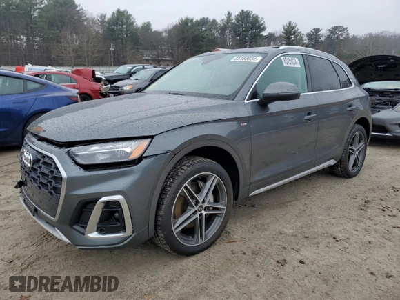 2021 Audi Q5 Premium Plus with VIN WA1E2AFY2M2125640, listed as a Copart auction lot 85183034 with 64,290 mi miles and Salvage Title. Bid and sale history available at carsss.com. Image 1.