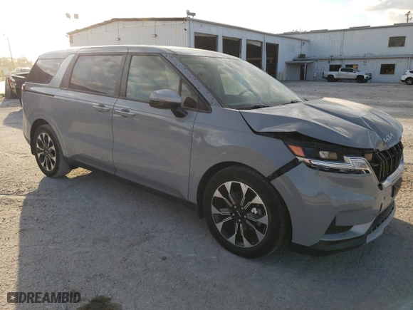 2022 Kia Carnival EX with VIN KNDNC5H38N6086865, listed as a Copart auction lot 76551894 with 25,208 mi miles and Salvage Title. Bid and sale history available at carsss.com. Image 4.