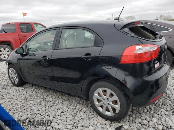2013 Kia Rio LX with VIN KNADM5A30D6234196, listed as a Copart auction lot 41968355 with 88,982 mi miles and Salvage Title. Bid and sale history available at DreamBid. Image 2.