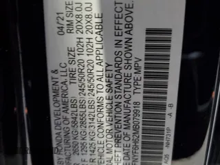 2021 Honda Pilot Touring 7-Passenger z VIN 5FNYF6H62MB079918, wystawiony jako Copart lot #53272865 z przebiegiem 29 581 mil mil oraz Szkoda całkowita • Salvage title. Historia ofert i sprzedaży dostępna na DreamBid. Obrazek 15.